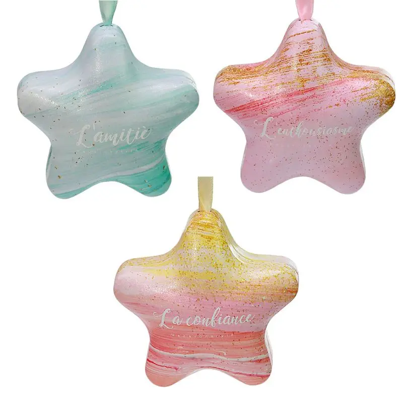 

6pcs Star Shape Candy Jewelry Coin Cans Storage Container Case Tin Box Holder E65B