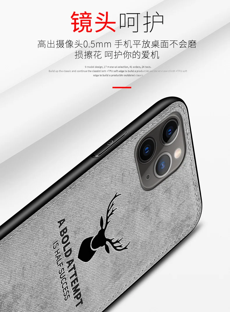 For Apple iphone 12 Pro Max Case Luxury Soft STPU+Hard fabric Deer Protective Back Cover Case for iphone 12 12PRO 12MAX iphone12 iphone 12 pro wallet case