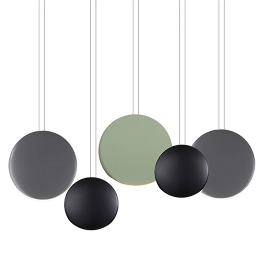 

Nordic LED Round Aluminum Pendant Lights Lighting Nordic Cafe Living Room Hanging Lamp Bedroom Bedside Decoration Light Fixture