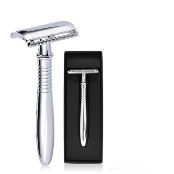 

Vintage Classic Double Razor Vintage Manual Razor Blade Long Handle Man Manual Razor Household Shaving Tool Gift Best