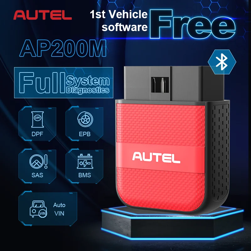 Autel AP200M bluetooth obd2 сканер диагностический автоматический считыватель кодов полная
