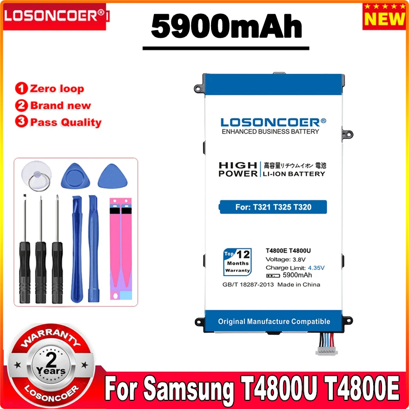 

LOSONCOER 5900mAh T4800U T4800E Battery For Samsung Galaxy Tab Pro 8.4 in T321 T320 SM-T321 T325 Batteries+Quick Arrive