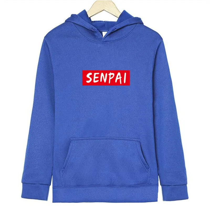 Зимние мужские Senpai аниме девушка нерди дизайн печати флисовые толстовки спортивные свитера осень унисекс забавное чёрное худи Зимняя мужская одежда