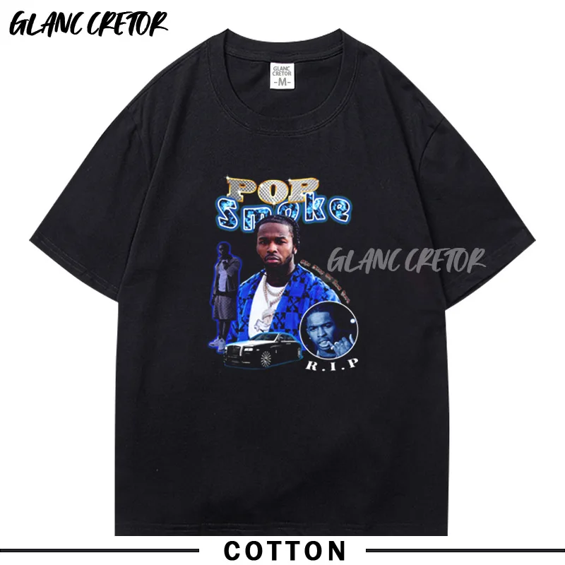 Rapper Pop Smoke Hip Hop T-shirt 1