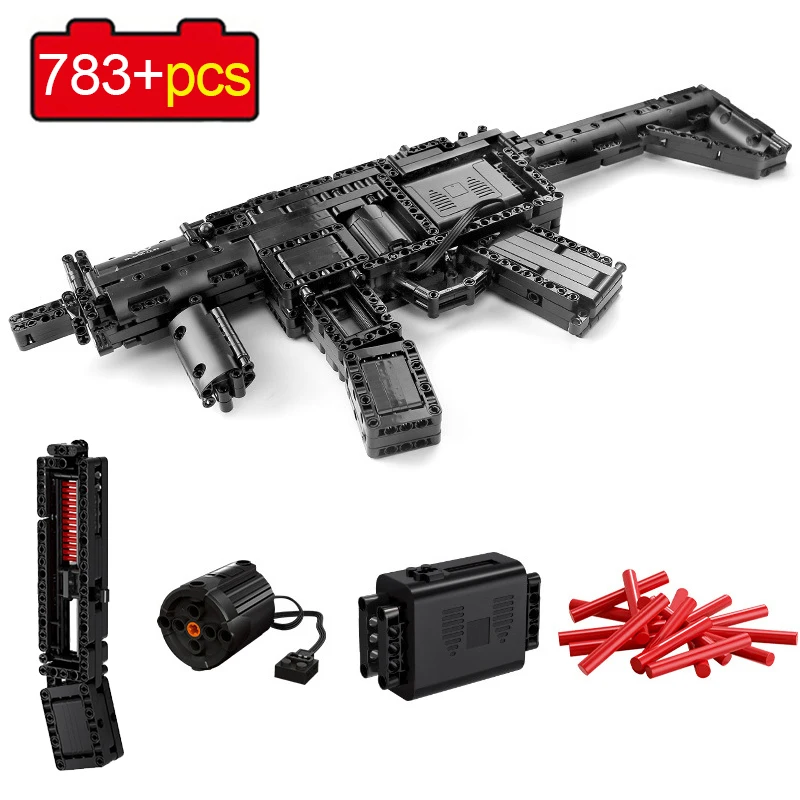 WW2 Military Series Rifle Gun K98 MP5 QBZ95 M4 Desert Eagle Weapon Building Blocks Pistol Machine Can Shoot Bullet Bricks Toys | Игрушки и