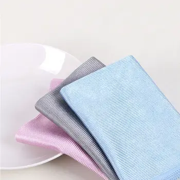 

Multi-use Microfiber Towel Glass Mirror Smooth Traceless Absorbent Cleaning Cloth Kitchen Dish Towel Scouring Pad Car Cleaning
