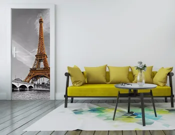 

3D Eiffel Tower Art Door Mural Wallpaper mural Wall Print Decal Wall Deco Wall Mural Photo self adhesive door wrap