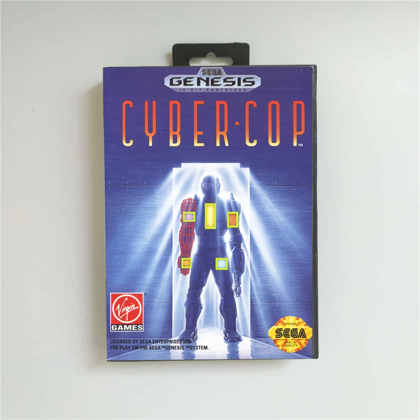 

Cyber Cop - USA Cover With Retail Box 16 Bit MD Game Card for Sega Megadrive Genesis Video Game Console