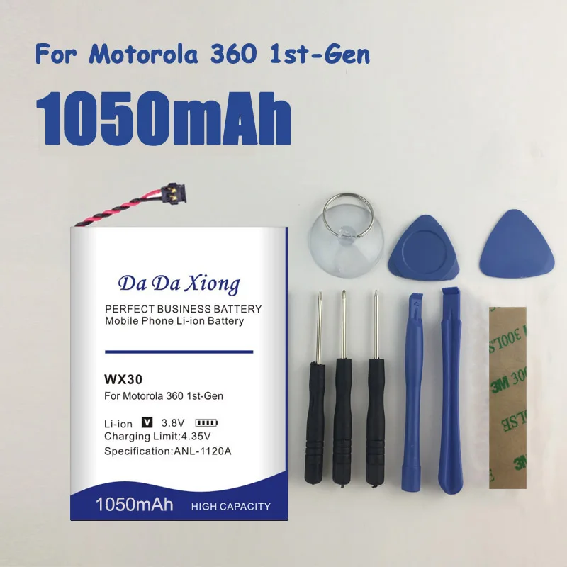 DaDaXiong оригинальный 1050mAh WX30 SNN5951A Сменный аккумулятор для Motorola Moto 360 1st Gen 2014 Смарт