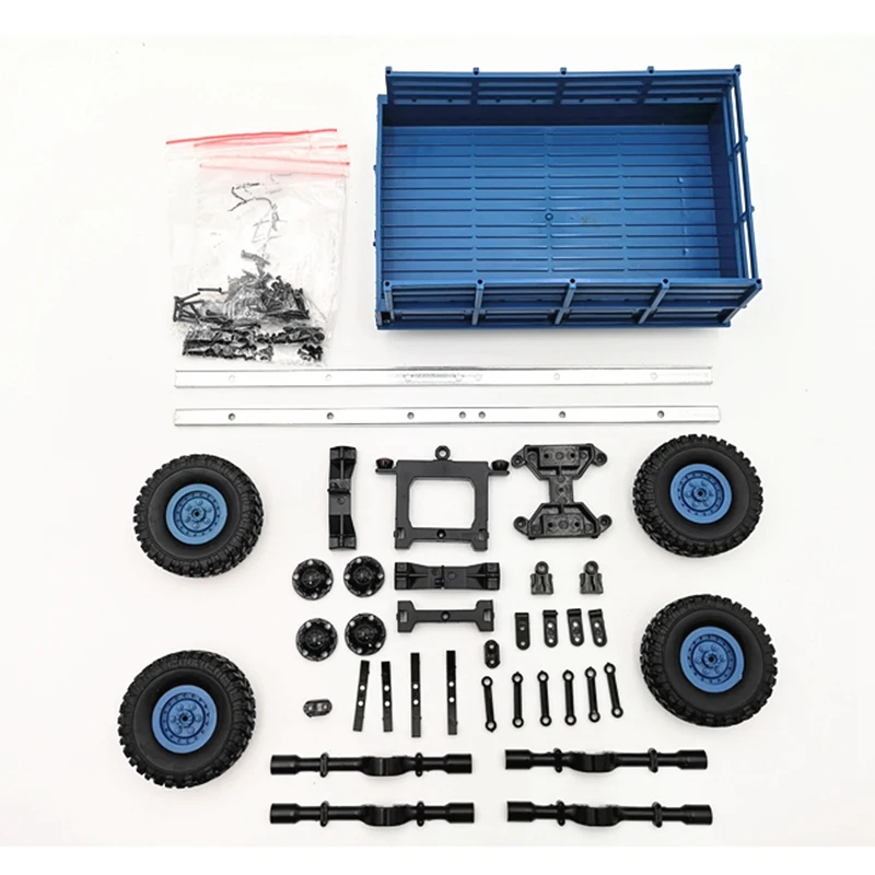 Blue Для Wpl Rc автомобиль аксессуары Diy 4-колесный прицеп грузовик газ части автомобиля Замена - Цвет: Blue