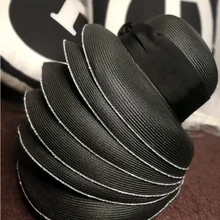 01912-jinri-pp трава новые весенние Стразы украшения цепи Элегантный Хепберн Стиль леди досуг ведро кепки для женщин соломенная шляпа