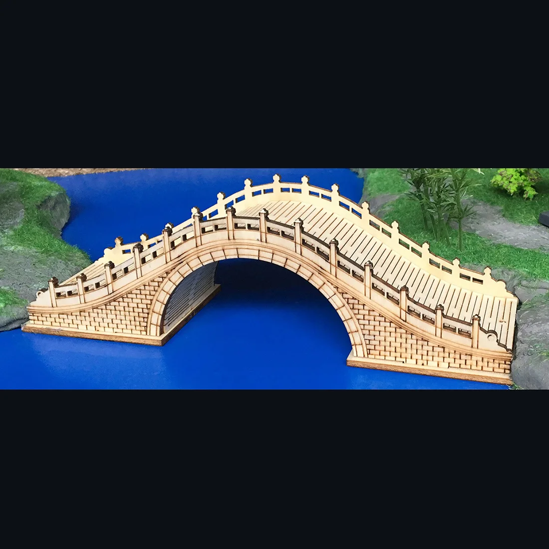 Модель песочного стола 205x57x60 мм, сборка моста Ландшафтный мост, мини-модель моста с одним отверстием, обучающая игрушка, подарок для детей