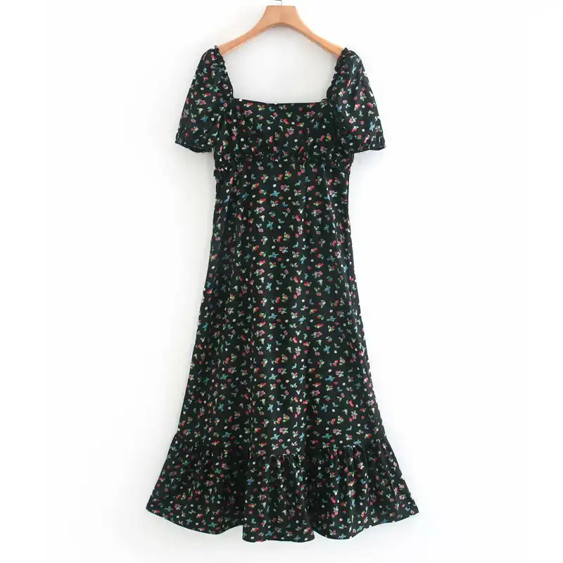 fitted floral maxi dress