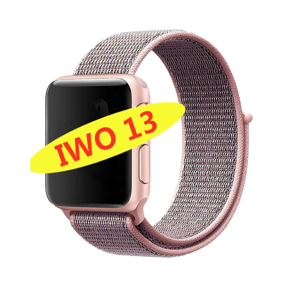 IWO 13 умные часы серии 5 1:1 44 мм Ip68 Водонепроницаемые для apple iPhone 11 MAX IOS Android smartwatch для женщин и мужчин PK IWO 10/11/12 - Цвет: Nylon strap