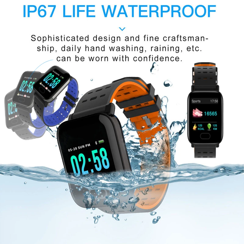 

A6 Smart Watch 2020 Heart Rate Monitor Fitness Tracker Blood Pressure Smartwatch Android IOS Watch fit Men Women Gift amazfit