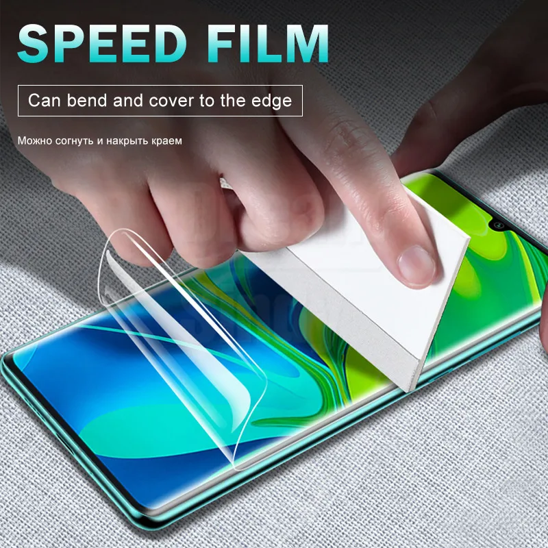 3-1pcs 200D Curved Full Protective Hydrogel Film For Xiaomi Mi A3 Lite 9 SE Note 10 Pro 9T CC9 E HD Screen Protector Soft Film