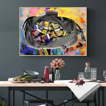 

Graffiti Art Canvas Painting Secure the Bag Money Wall Art Posters and Prints Street Art Picture for Living Room Home Decor