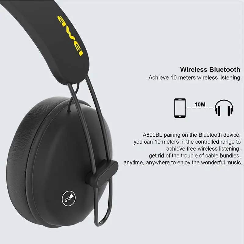 AWEI A800BL, Bluetooth гарнитура, беспроводная гарнитура, микрофон, гарнитура, двойная, Android, Спортивная, для iOS, канал, стерео, O7T2