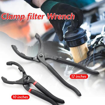 

Cl10 inch 12 inch Adjustable Oil Filter Pliers Hand Tool Oil Filter Removal Tool Practical Car Vehicle Supplies Parts