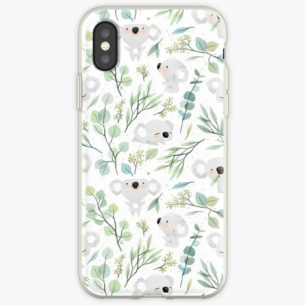 Koala и Eucal чехол для iPhone X XS Max XR чехол для iphone 8 7 6 6S Plus Мягкий силиконовый прозрачный