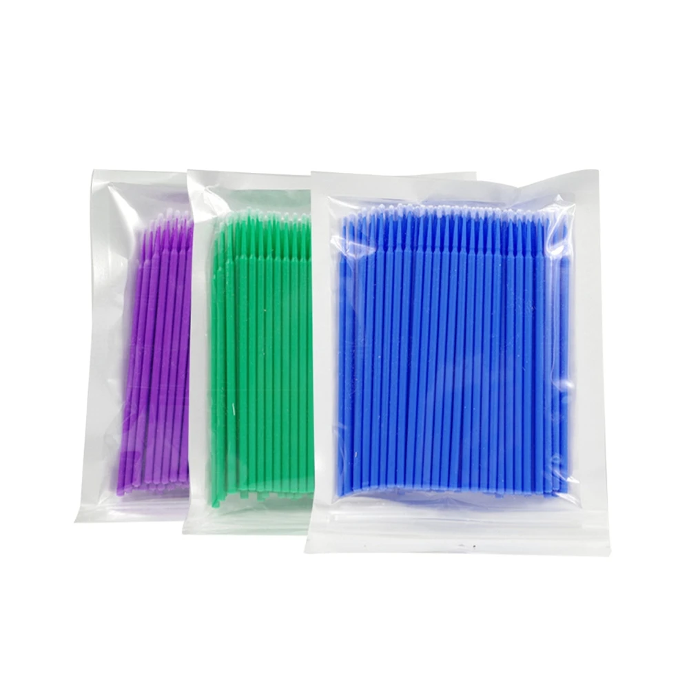100 PCS Disposable Cotton Swabs For Volume Eyelash Grafting Lashes Lift Perm Agent Applying Cleaning Assist Supplies