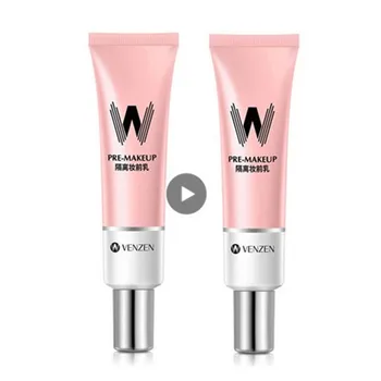 

2PCS VENZEN Primer Foundation Shrink Pore Primer Base Smooth Face Brighten Makeup Skin Invisible Pores Concealer Korea Cosmetics