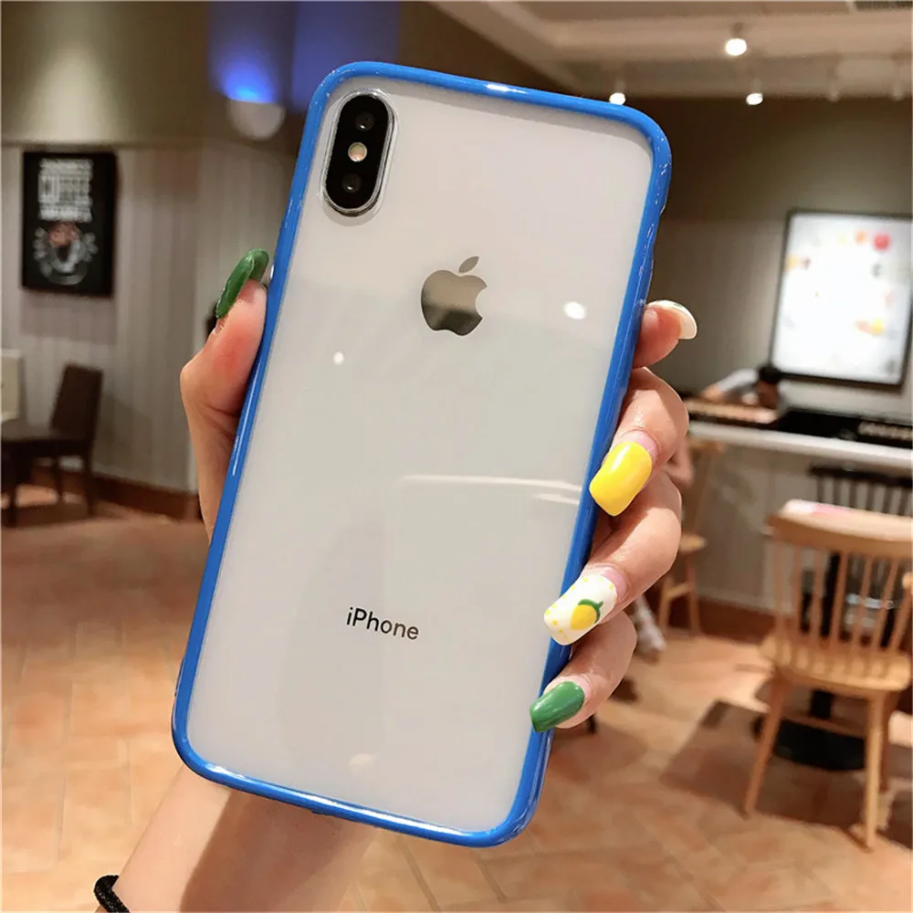 Lovebay прозрачный чехол карамельного цвета для iphone 11 Pro X XR XS Max мягкие ТПУ акриловые простые Чехлы для телефона для iphone 6 6S 7 8 Plus X