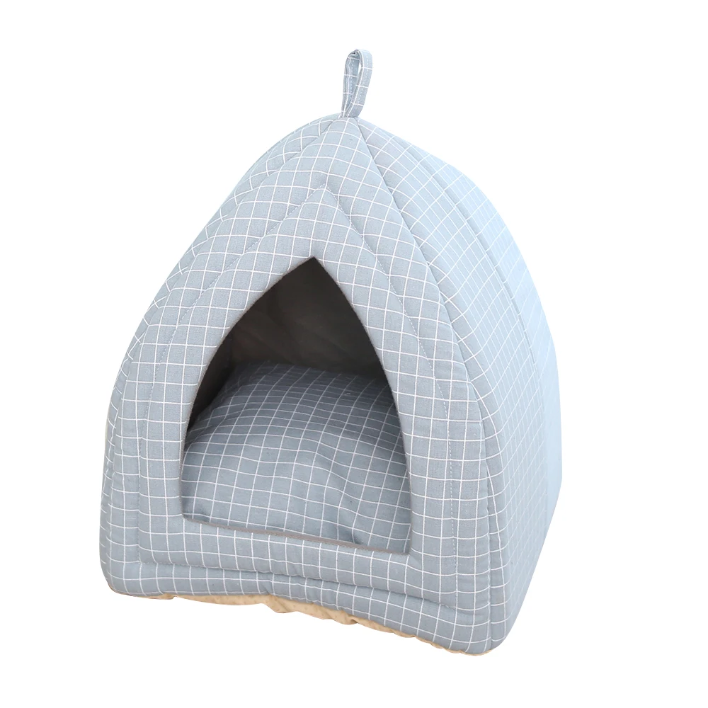 Style1-5 Foldable Pet Cat Bed Mat Soft Cone Shape Dog Kennel Winter Pet Cave Cat House Warm Sleeping Cats Nest Washable Dog Beds Pet Bed - Цвет: Style1-5