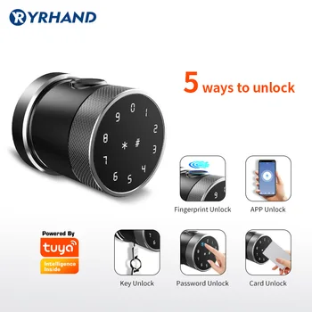 

Wifi Electronic Smart Door Lock With Tuya App, Security Biometric Fingerprint Intelligent Lock With Password RFID card