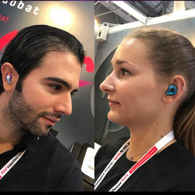 Беспроводные Bluetooth наушники 5,0 с зарядным ящиком, черные бинауральные наушники-вкладыши, спортивные наушники для бега, розовая Водонепроницаемая стереогарнитура