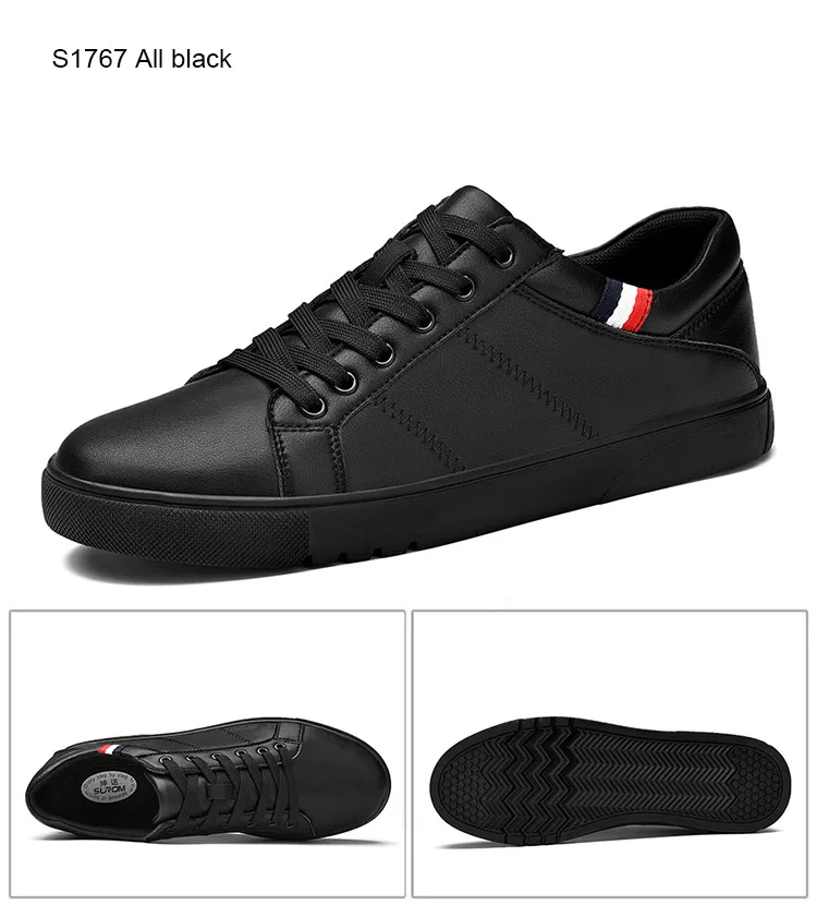 SUROM/брендовая кожаная повседневная обувь; мужские классические туфли на плоской подошве со шнуровкой; мужские черные удобные модные Прогулочные кроссовки; Мужские дышащие кроссовки
