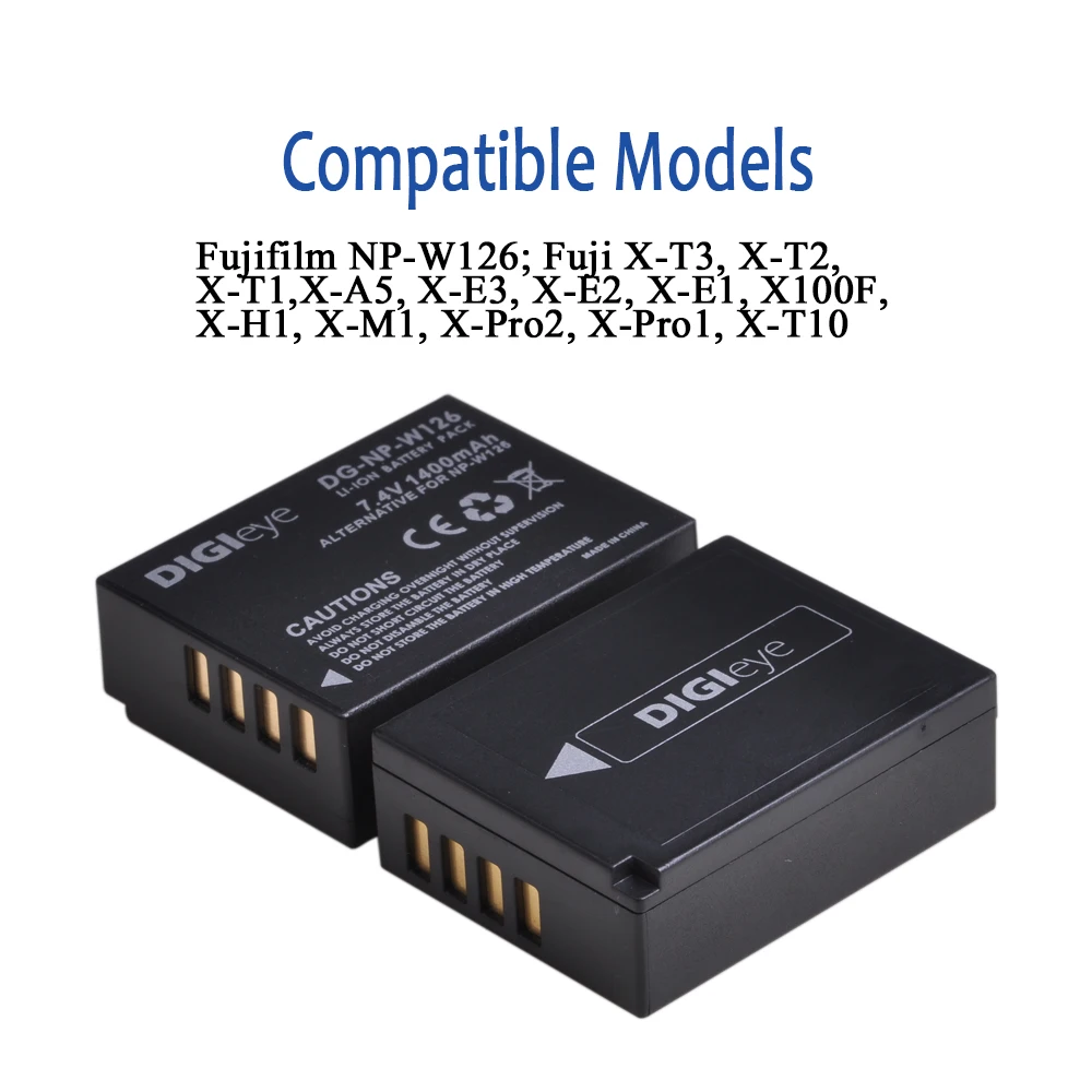 NP-W126S 7.2V 1000mAh Li-ion Rechargeable Camera Battery XT3 X100F X-Pro2 X- Pro1 XT2 XT1 XT30 XT20 XT10 - Foto 7