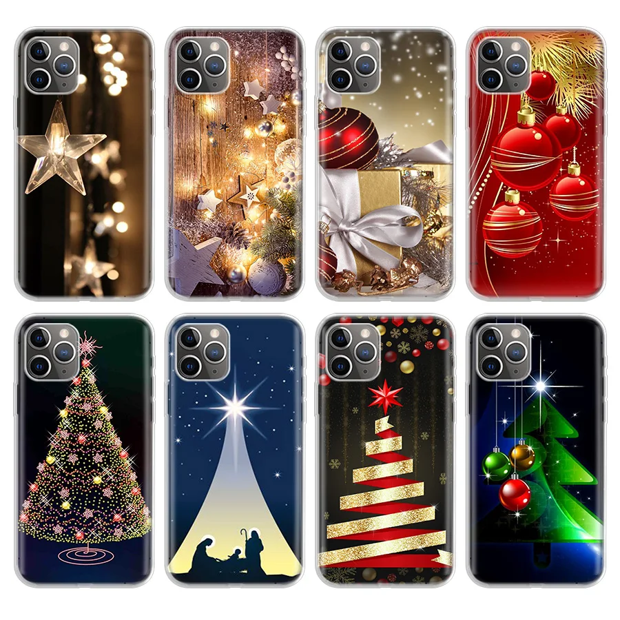 

Marry Christmas Holiday Tree New Year Fundas Phone Case For Apple iPhone 11 Pro 6 6S 7 8 Plus 10 X XS MAX XR 5 5S SE Phone Case