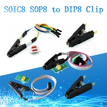 Soic8 sop8 clipe de teste versão de atualização para eeprom 93cxx/25cxx/24cxx in-circuit programação + 2 adaptadores