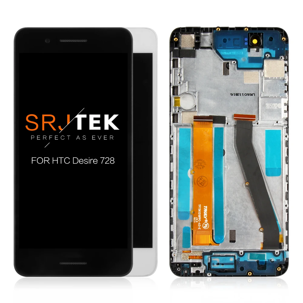 100% протестированный 5 "сенсорный ЖК-экран для HTC Desire 728 с рамкой дисплей