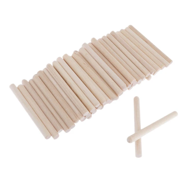 10Pcs 30CM Long Balsa Wood Rod Round Sticks DIY Woodwork Toy 3-12MM Dia  Supplies