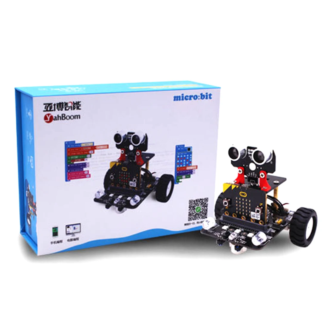 Графический программируемый робот-автомобиль с Bluetooth IR и отслеживающим модулем Stem паровой робот Автомобильная игрушка для микро: бит BBC