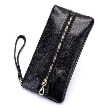 

Genuine Leather Women Day Clutch Bags Handbags Women Brands Ladies Wristlet Clutch Wallet Female Purse Phone Bag Key Bag