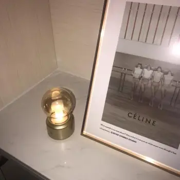 

Ins Retro England Bulb Lamp Rechargeable Night Light Nostalgic Usb Bedside Table Lamp Shape Decoration Night Light Home Decor