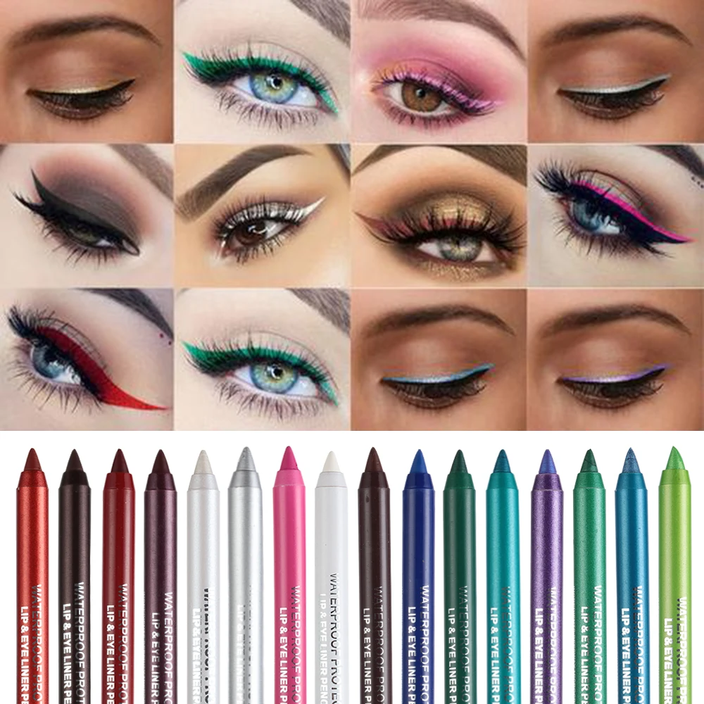 1pc Eyeliner Pen Highlighter Waterproof Eyeshadow Pencil Cosmetic Glitter EyeShadow Pen Cosmetic Glitter Eye Shadow Matte Eyelin eyeshadow pencil eyeshadow pen eyeliner pencil makeup pen eyeshadow eyeliner