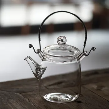 

Japan style teapot tea pot clod hot water kettle boiling glass teaware Japanese small tea props 270ml