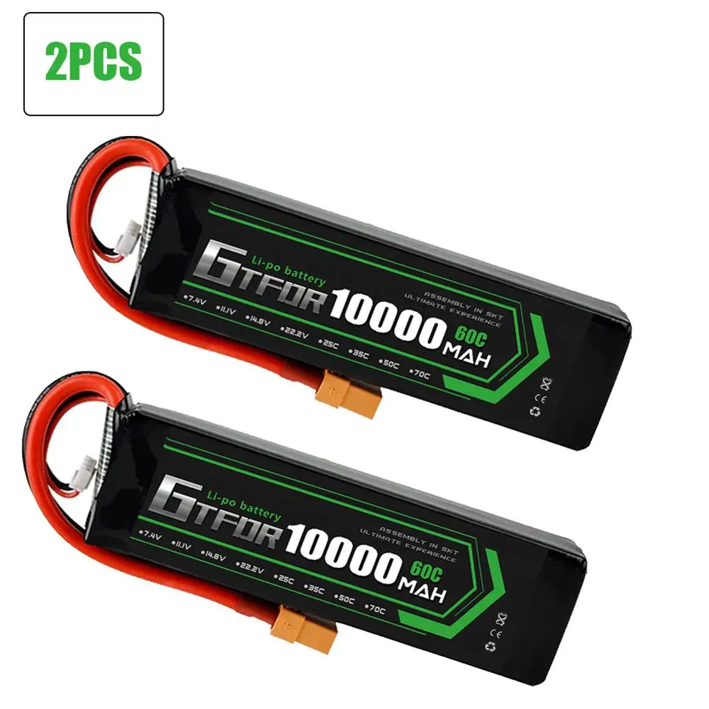 GTFDR 2 шт. Батарея lipo 2S 3S 7 4 V 11 1 HV 10000 мА/ч 8400 9300 20C 110C 220C 130C 260C 60C 120C для RC QRX350 автомобиль