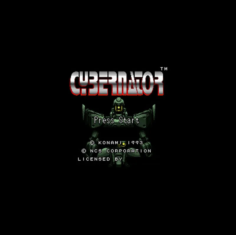 Cybernator Версия США 16 бит большой серый карточная игра для NTSC игры