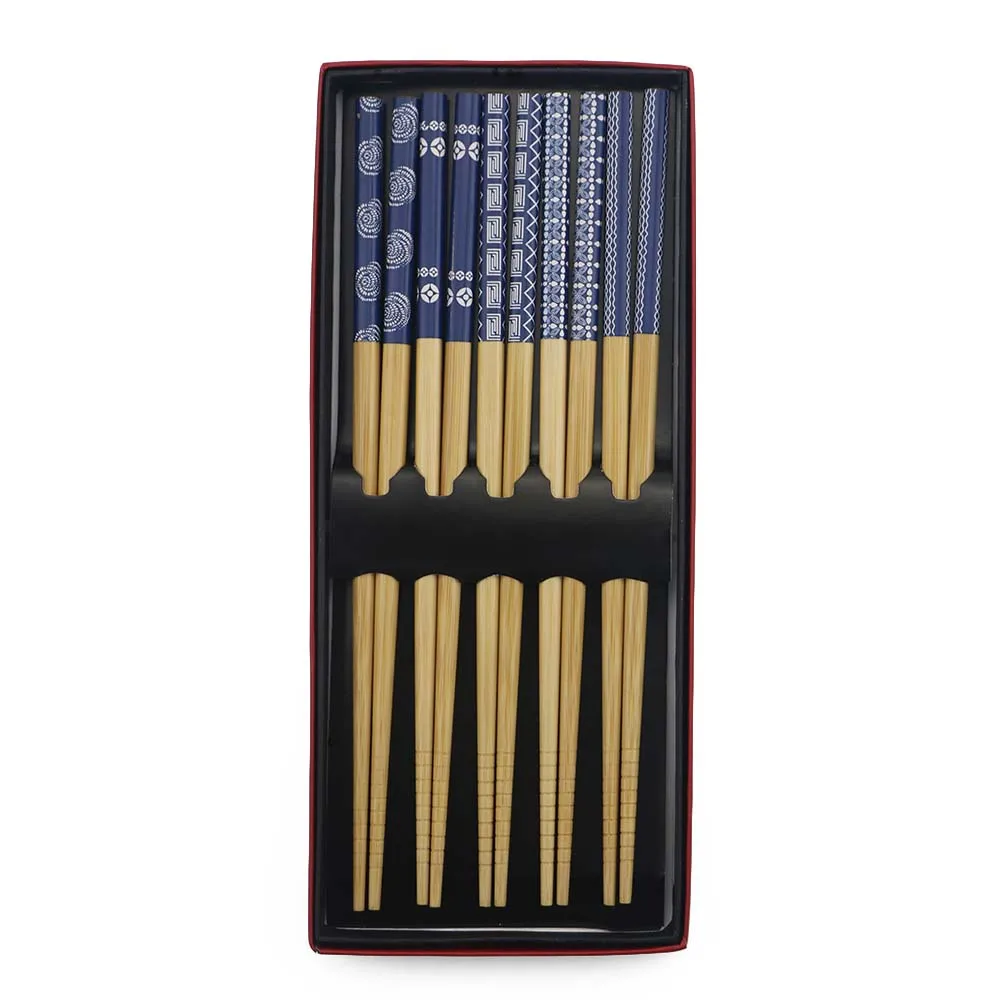 

5 Pairs Chinese Style Wood Chopsticks Reusable Chopstick Chinese Food Dinnerware Traditional Vintage Handmade Natural For Gift