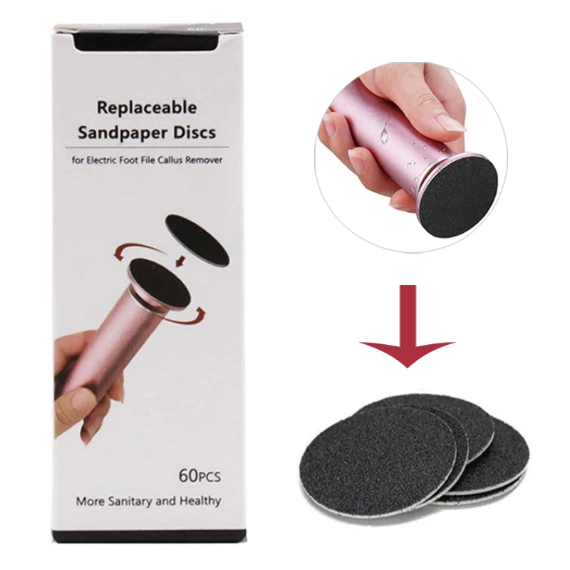 

60 PCS/Lot Replacement Sandpaper Disk Sanding Paper Accessory For Electric Foot Callus Remover Tool Pedicure Foot File 60 Pieces