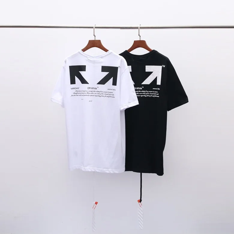 OFF-WHITE летняя Новинка 03 цифровая OW печать Звезда мужская пара короткий рукав Футболка