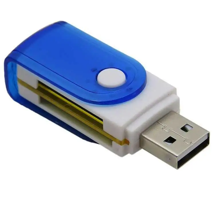 OcioDual мульти-кард-ридер USB 2,0 синий с крышкой для SD HC MMC MicroSD TF Micro SD Memoria HC MS PRO DUO M2 адаптер