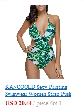 KANCOOLD 2019 Women Causal Swimsuit Sexy One-Piece High Waist Striped Bathing Suit For Women Swimsuit Beachwear Bathing Suit 12