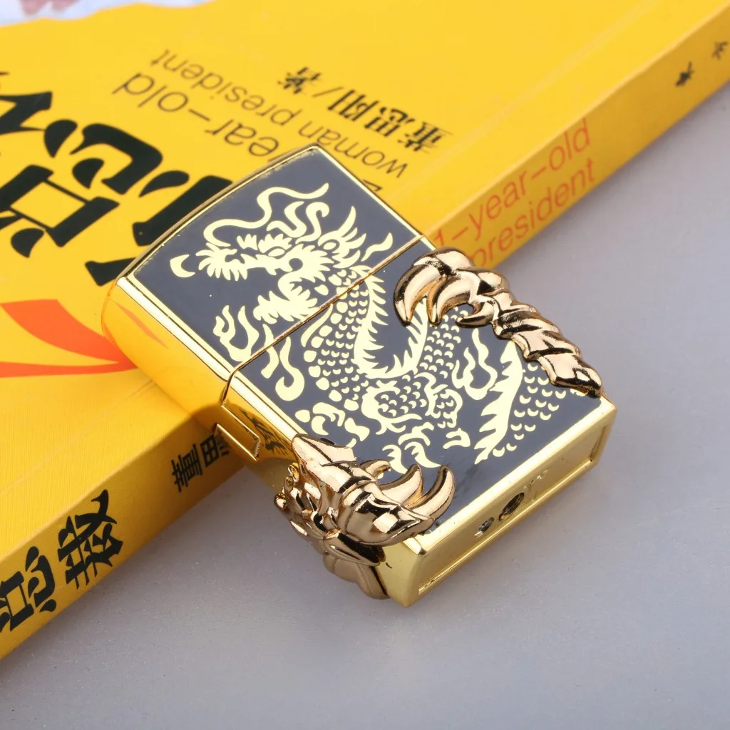 

Dragon Claw Inflatable Flint Lighter Talon Gas Lighter Cigarette Retro Pure Cigarette Lighter Winfproof Metal Gadgets For Man