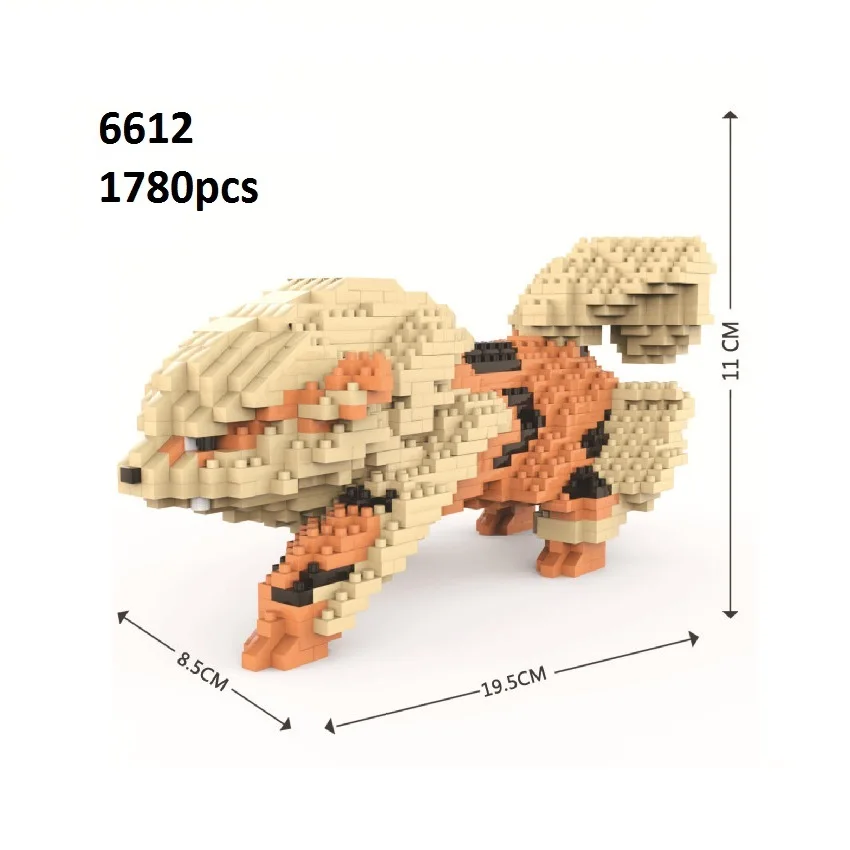 Мультяшные арканские собаки мини блоки Charizard DIY Строительные кирпичи Blastoise Дети